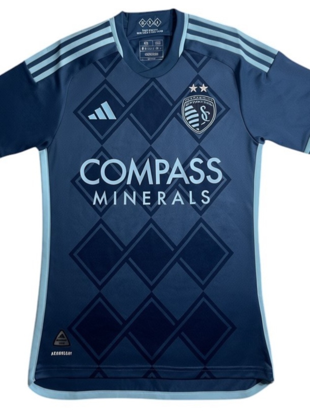 Brand New Sporting Kansas City SC Navy & Light Blue Soccer Jersey by Adidas